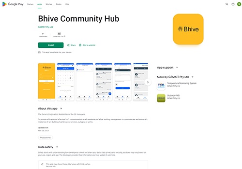 Mobile App Development Package Example: Bhive Community Hub