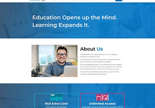 Web Design Package Example: Educateqa Web Design and Developpement