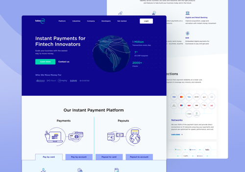UX/UI Design Package Example: TabaPay