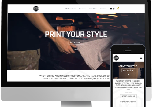 Web Development Package Example: Select Print Co. Website Design