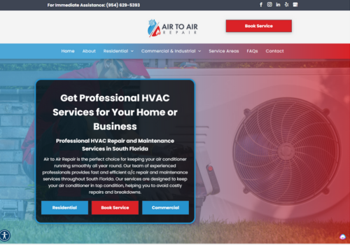 Search Engine Optimization Package Example: HVAC Company Website Design