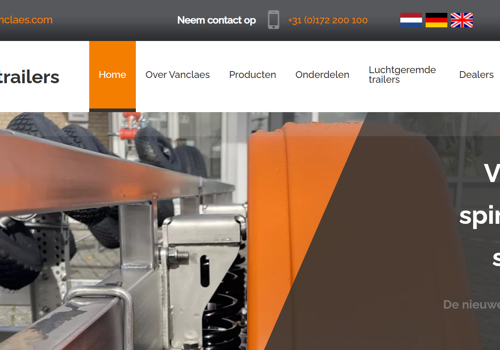 E-Commerce Development Package Example: Vanclaes Boat Trailers eShop