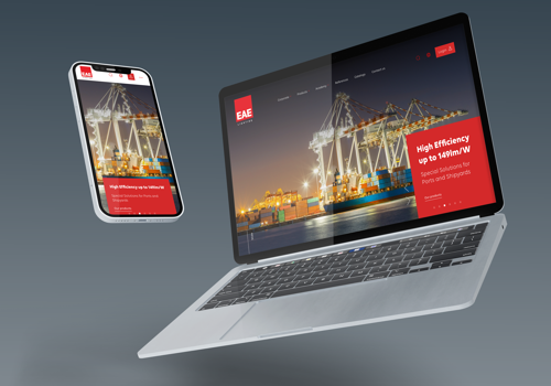 Web Design Package Example: EAE Lighting / Concept Web Design