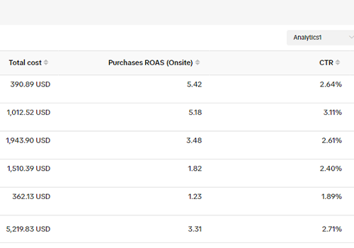 Social Media Marketing Package Example: ROAS x3.3 for Apparel shop via TikTok ads