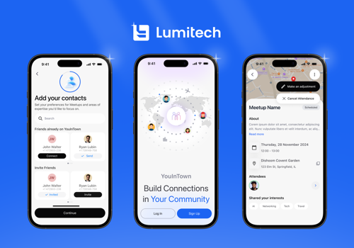 UX/UI Design Package Example: Networking Connections App | Social Media Platform