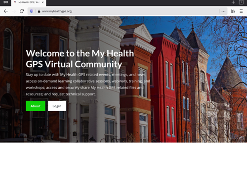 Web Development Package Example: City of Washington DC My Health GPS Project Site