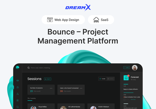 UX/UI Design Package Example: Bounce – Project Management Platform Design