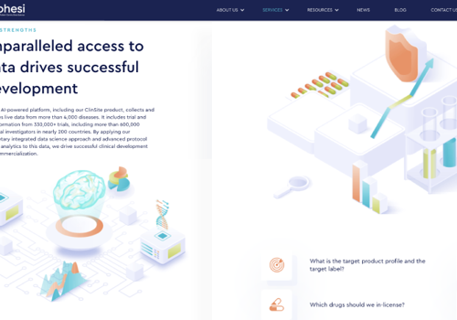 Web Design Package Example: Phesi Website Redesign