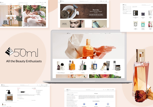 E-Commerce Development Package Example: 50ML - Online store for Branded Beauty Products