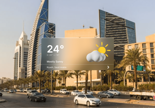 UX/UI Design Package Example: weather - Unreal