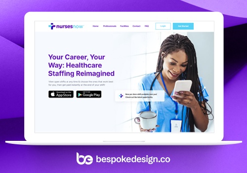 Web Design Package Example: Healthcare Staffing website