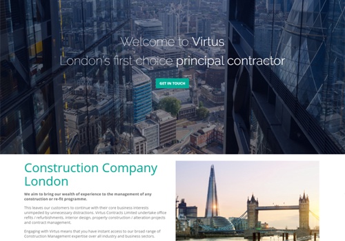 Web Design Package Example: Virtus Contracts
