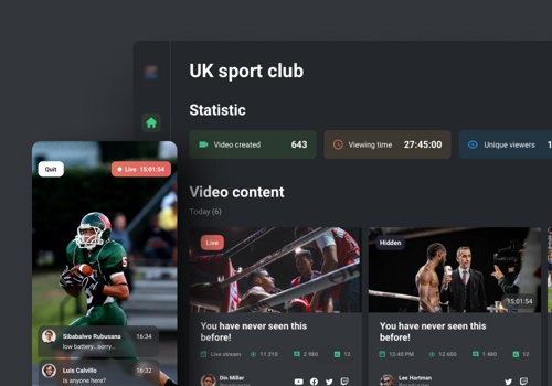 Mobile App Development Package Example: LIVE SPORTS VIDEO STREAMING APP