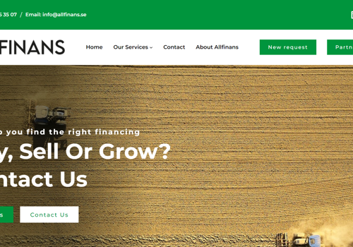 Web Development Package Example: Allfinans