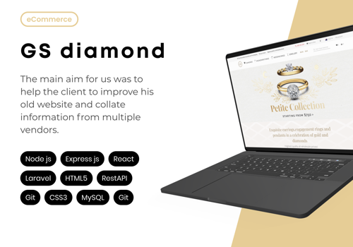E-Commerce Development Package Example: GsDiamonds