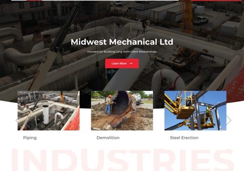 Web Design Package Example: Midwest Mechanical