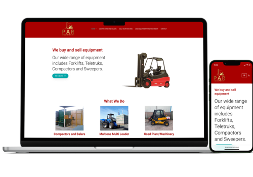 Web Design Package Example: New Online Presence for an Equipment Dealer