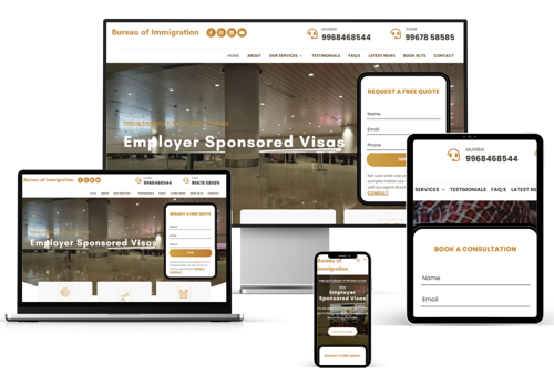 Web Design Package Example: New Website design for Golden Beaver Immigration