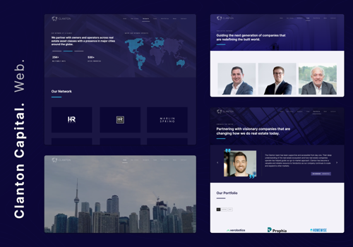 Web Design Package Example: Clanton Capital - Real Estate Tech Investment