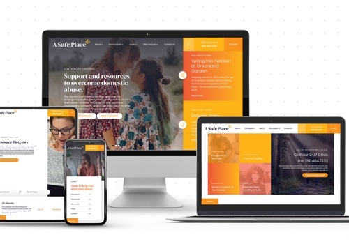 Branding Package Example: A Safe Place Brand + Website