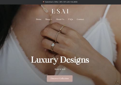 Web Development Package Example: Esai Jewelry
