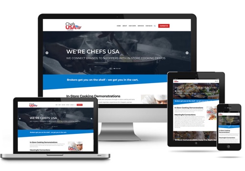Web Design Package Example: Chefs USA Website