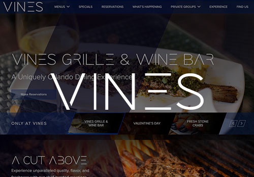 Web Design Package Example: Vines Grille - Website Design