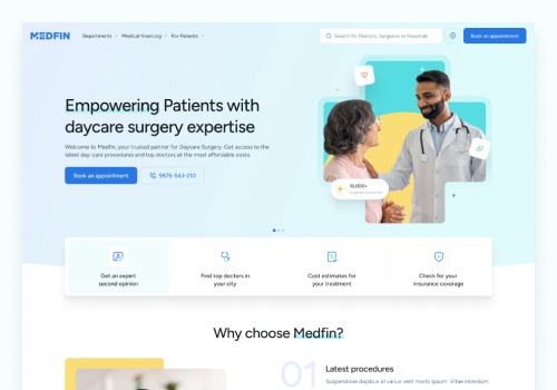 Web Design Package Example: Website design and front-end development