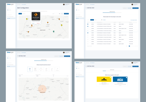 UX/UI Design Package Example: Drivewyze Dashboard Design