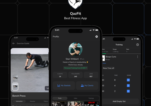 Mobile App Development Package Example: QazFit - Best Fitness App