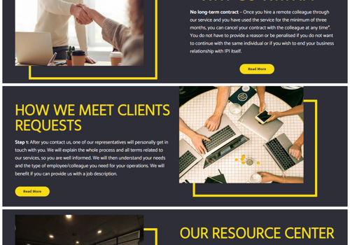 Web Design Package Example: Integrity People website