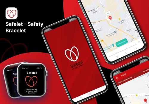 UX/UI Design Package Example: Safelet -Safety Bracelet(Bluetooth/BLE Mobile App)