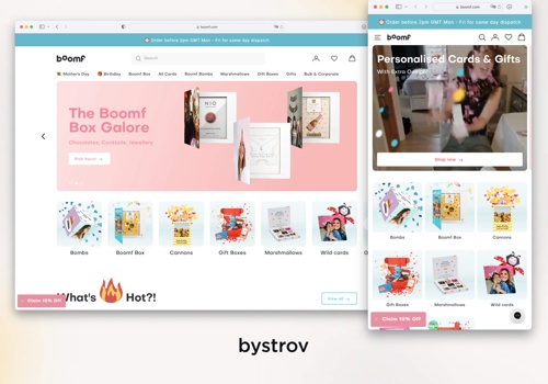 E-Commerce Development Package Example: Tailored theme based on custom design