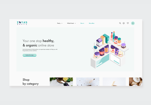 Branding Package Example: Zoya's Pantry e-commerce Platform Development