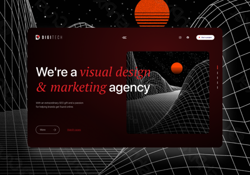 Web Design Package Example: DIGITECH | UX/UI DESIGN FOR A DIGITAL AGENCY