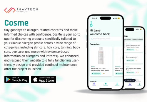 UX/UI Design Package Example: CosMeApp