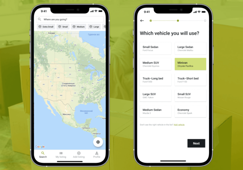 Mobile App Development Package Example: Logistics app to simplify the exchange of packages