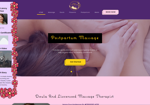 Web Development Package Example: Birth Therapist