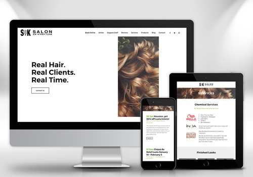Web Design Package Example: Salon on Kirby
