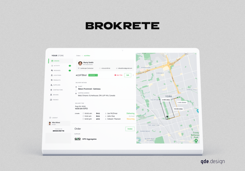 UX/UI Design Package Example: Brokrete: The Platform to Sell Building Materials