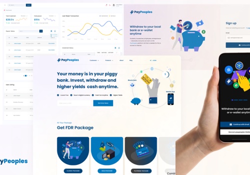 UX/UI Design Package Example: Blockchain based digital Banking system