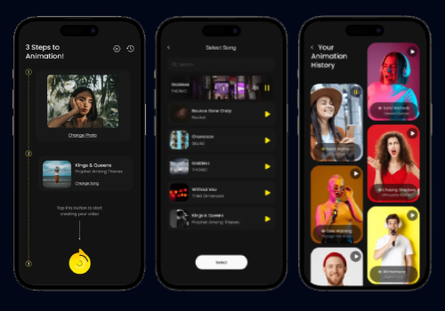Mobile App Development Package Example: AI Face Dance for Badradin Taleb
