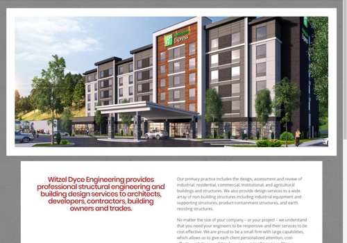 Web Development Package Example: Witzel Dyce Engineering