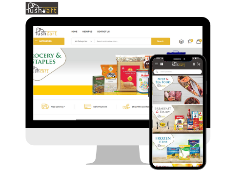 E-Commerce Development Package Example: Android,Ios Apps, Web for Supermarket