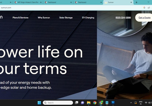 Web Design Package Example: Sunrun Website Design