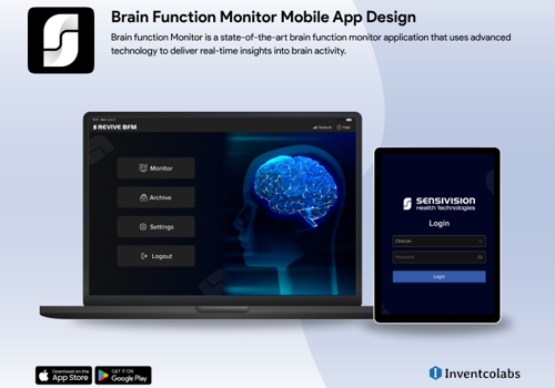 Mobile App Development Package Example: Brain Function Monitor Mobile App Design