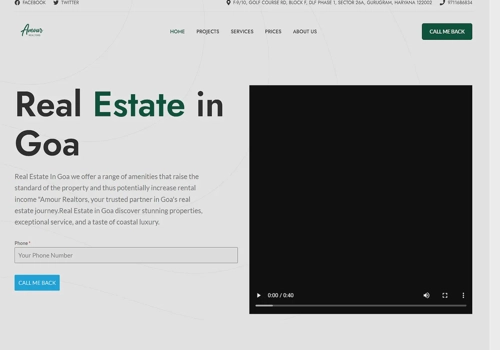 Web Design Package Example: Real estate Website