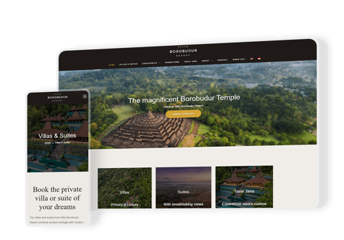 Web Design Package Example: Villa Borobudur Resort