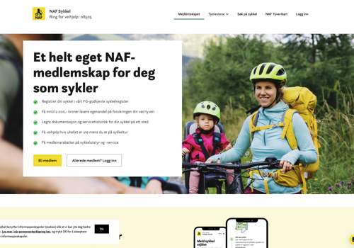 Web Development Package Example: Norway wide registry for bikes
