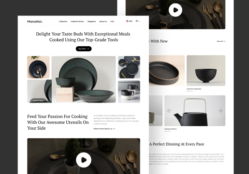 Web Design Package Example: Monolist website design and development